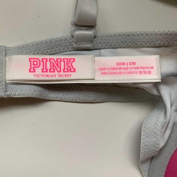 *NWOT* 32DD wear everywhere PINK Victorias Secret gray marbled bra - Picture 6 of 7